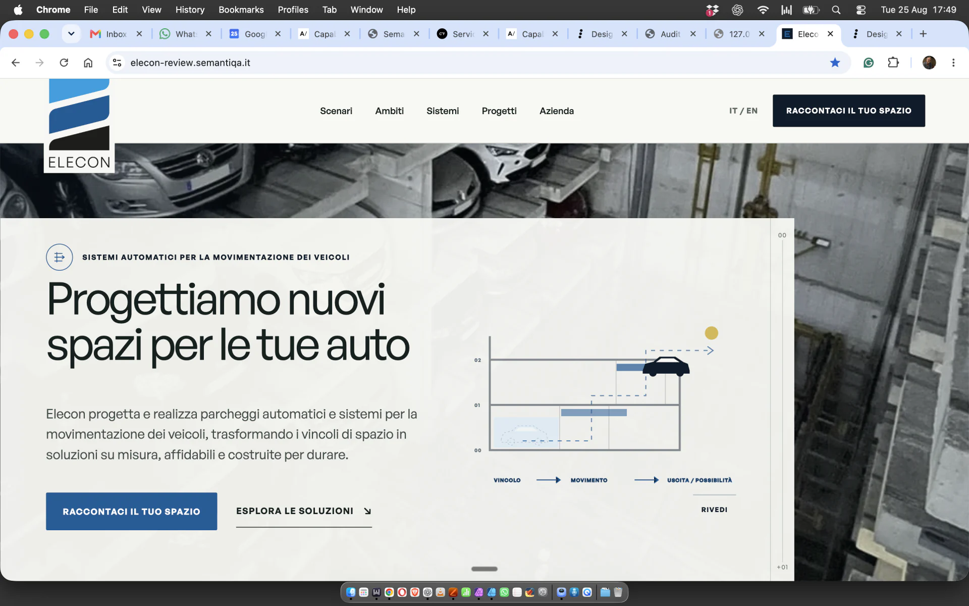 Homepage del sito Elecon