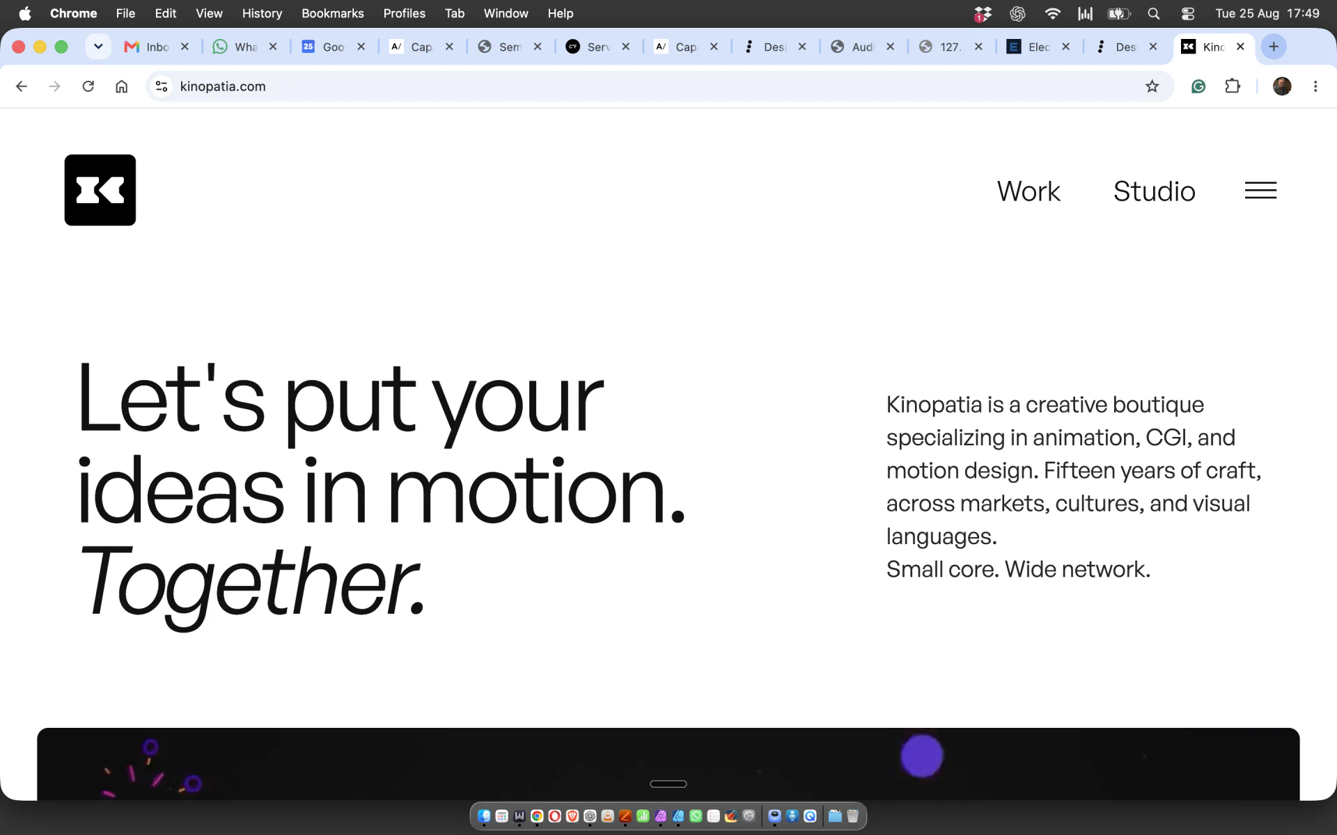 Homepage del sito Kinopatia
